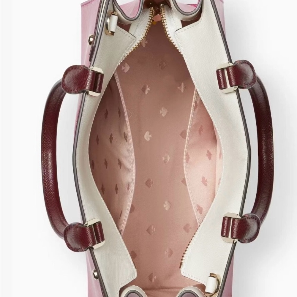 🩷♠️ Kate Spade Spade New York Staci Colorblock Leather Satchel♠️🩷 - Picture 7 of 10